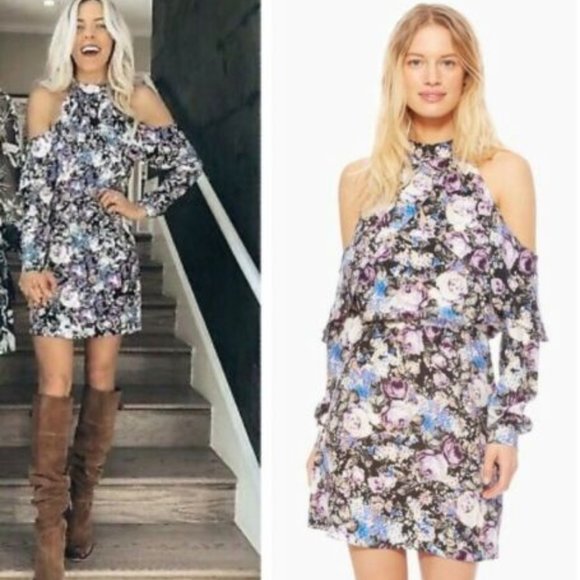 Parker Dresses & Skirts - 🍓 NWT Parker Silk S cold shoulder floral dress